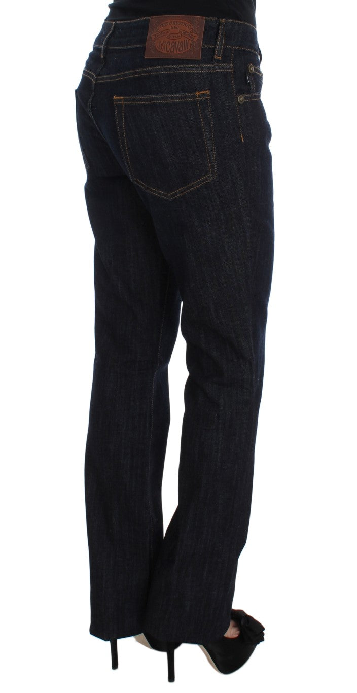 Chic Blue Straight Fit Designer Jeans - The Luxe Alliance