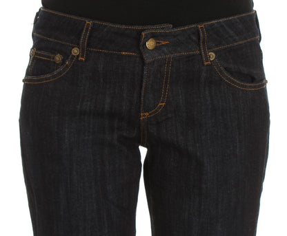 Chic Blue Straight Fit Designer Jeans - The Luxe Alliance