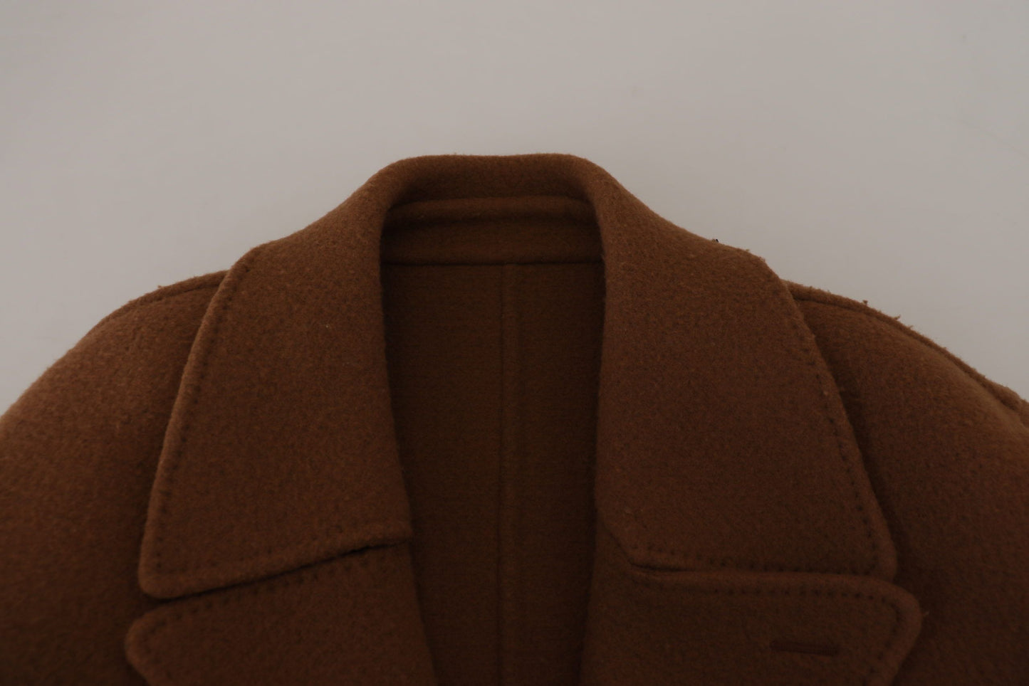  - Elegant Double Breasted Brown Jacket