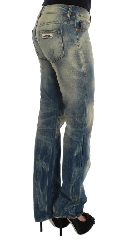 Elegant Slim Bootcut Blue Jeans - The Luxe Alliance