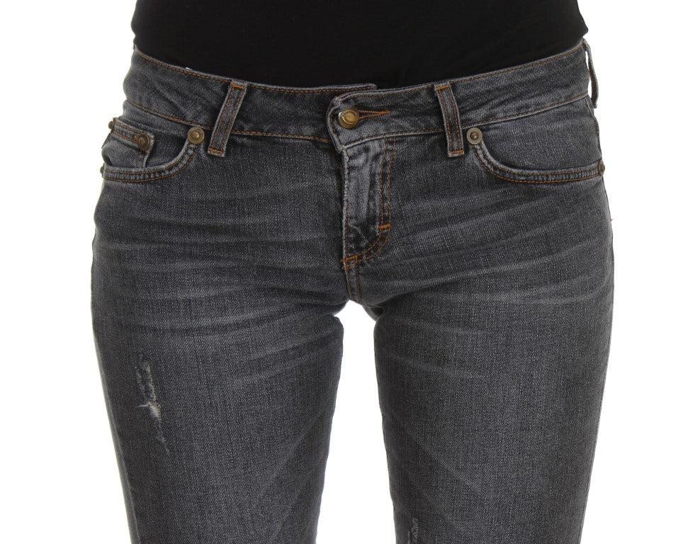 Slim Fit Green Diamond Blue Wash Jeans - The Luxe Alliance