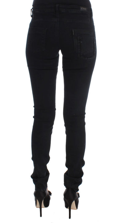 Sleek Slim Fit Designer Jeans in Classic Black - The Luxe Alliance