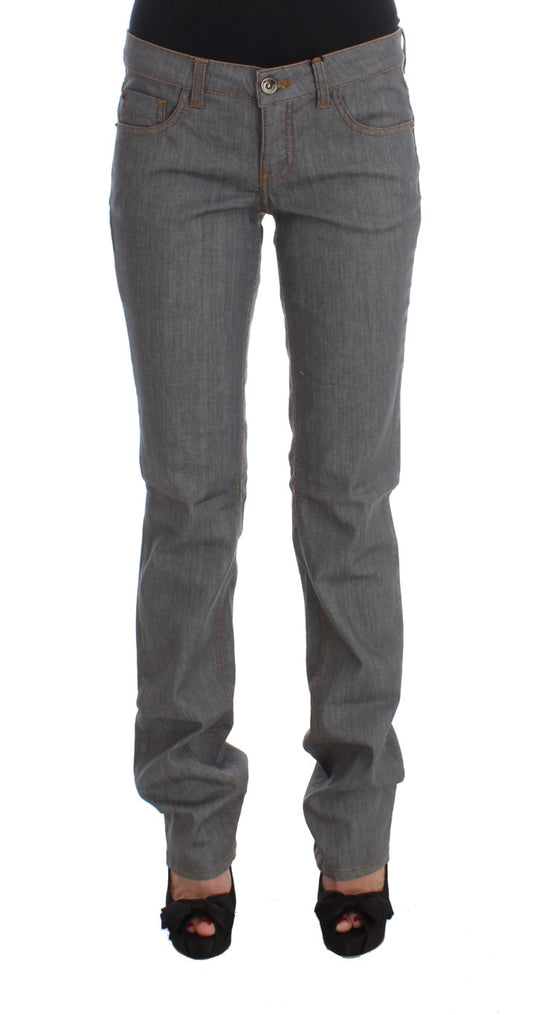 Elegant Gray Regular Fit Jeans - The Luxe Alliance