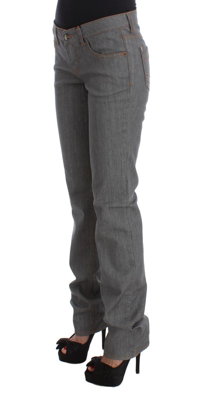 Elegant Gray Regular Fit Jeans - The Luxe Alliance