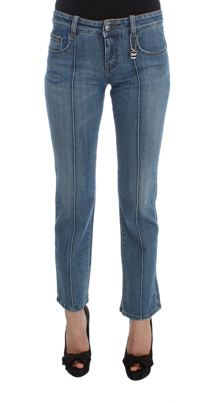 Chic Slim Fit Blue Jeans for the Modern Woman - The Luxe Alliance