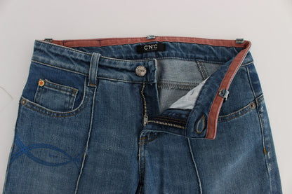 Chic Slim Fit Blue Jeans for the Modern Woman - The Luxe Alliance