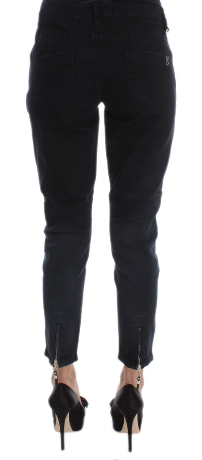 Sleek Slim Fit Black Denim Jeans - The Luxe Alliance