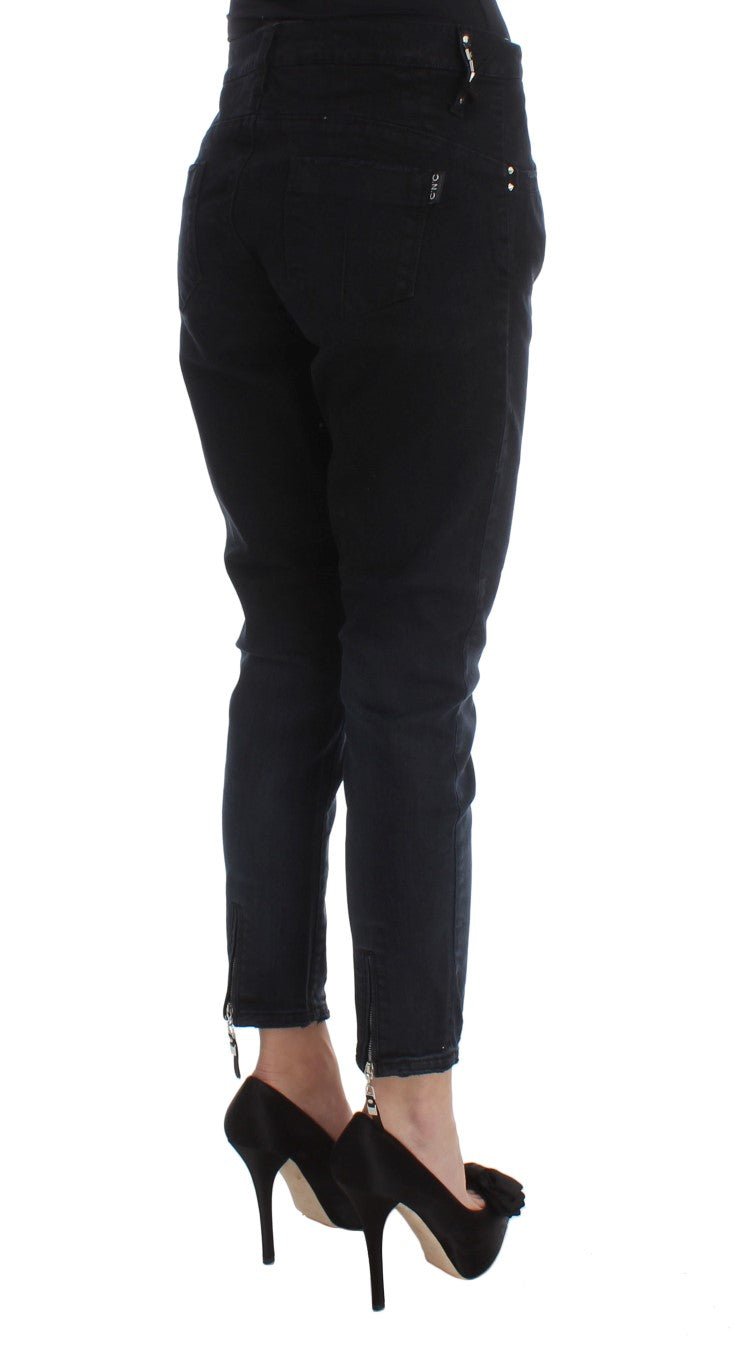 Sleek Slim Fit Black Denim Jeans - The Luxe Alliance