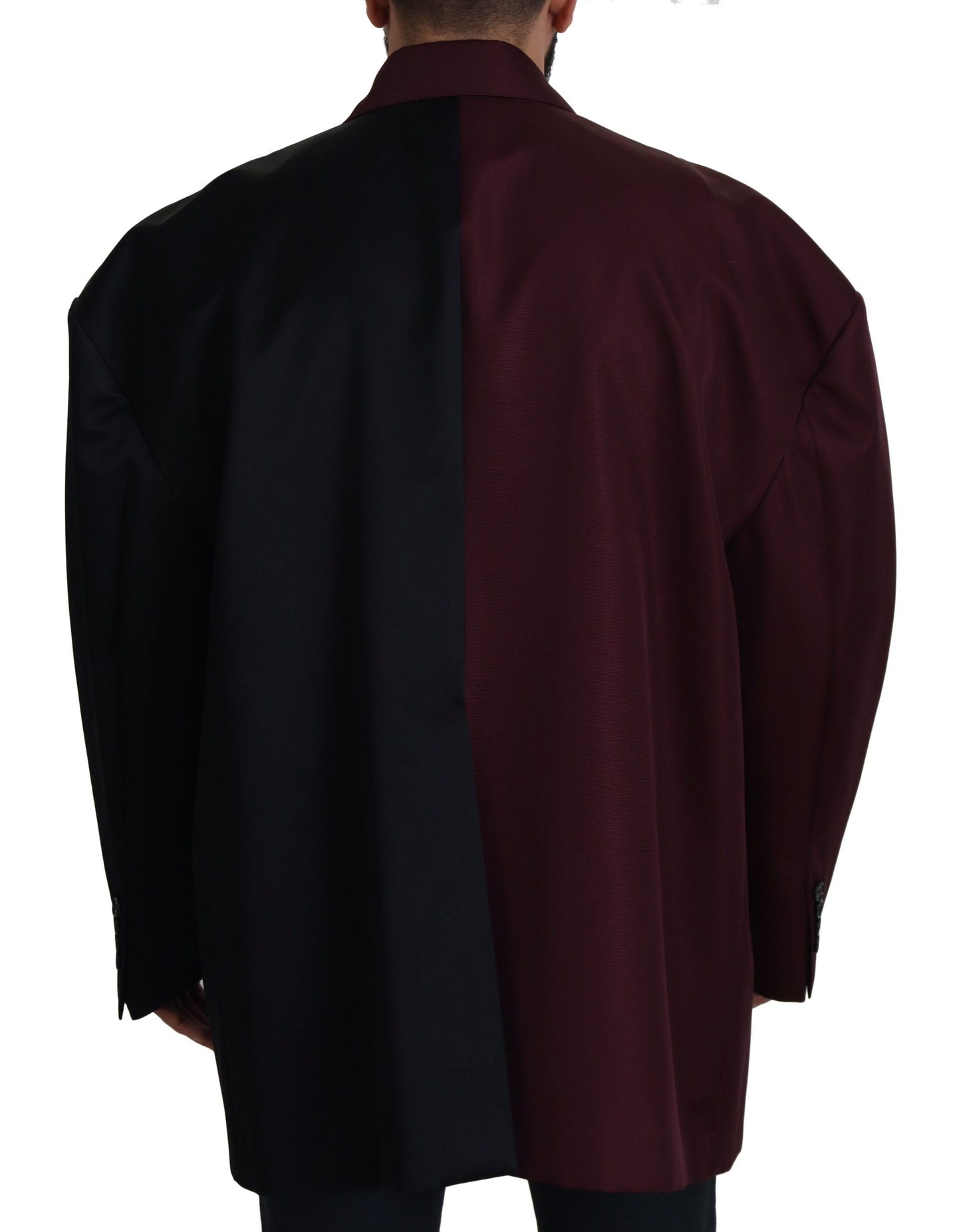  - Elegant Bordeaux Double-Breasted Jacket