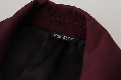  - Elegant Bordeaux Double-Breasted Jacket