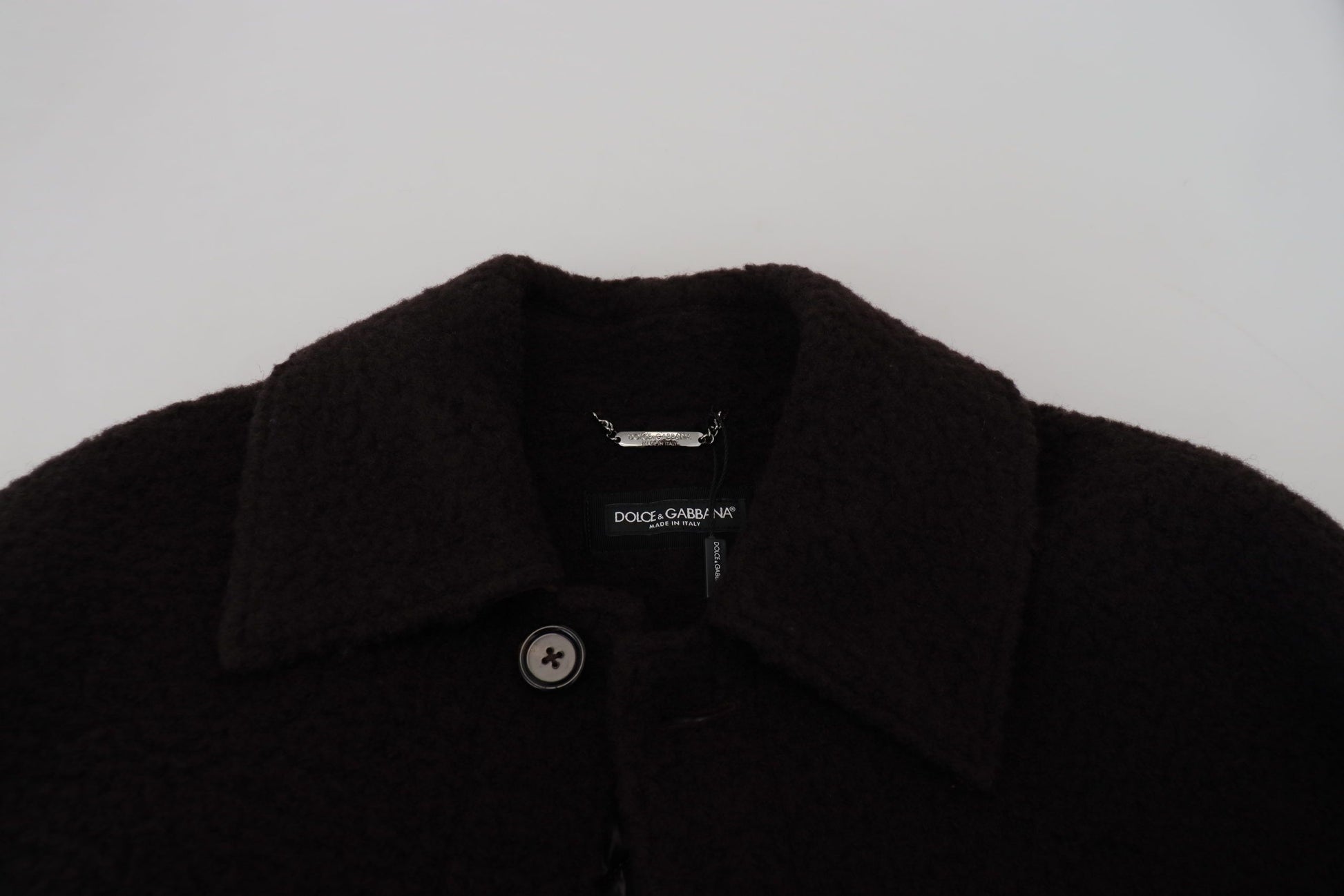 Elegant Black Alpaca Wool Blend Jacket