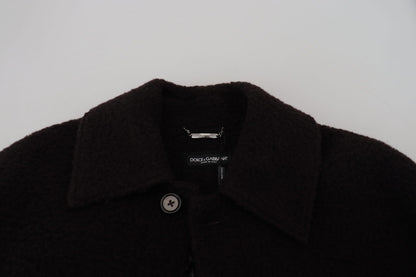  - Elegant Black Alpaca Wool Blend Jacket