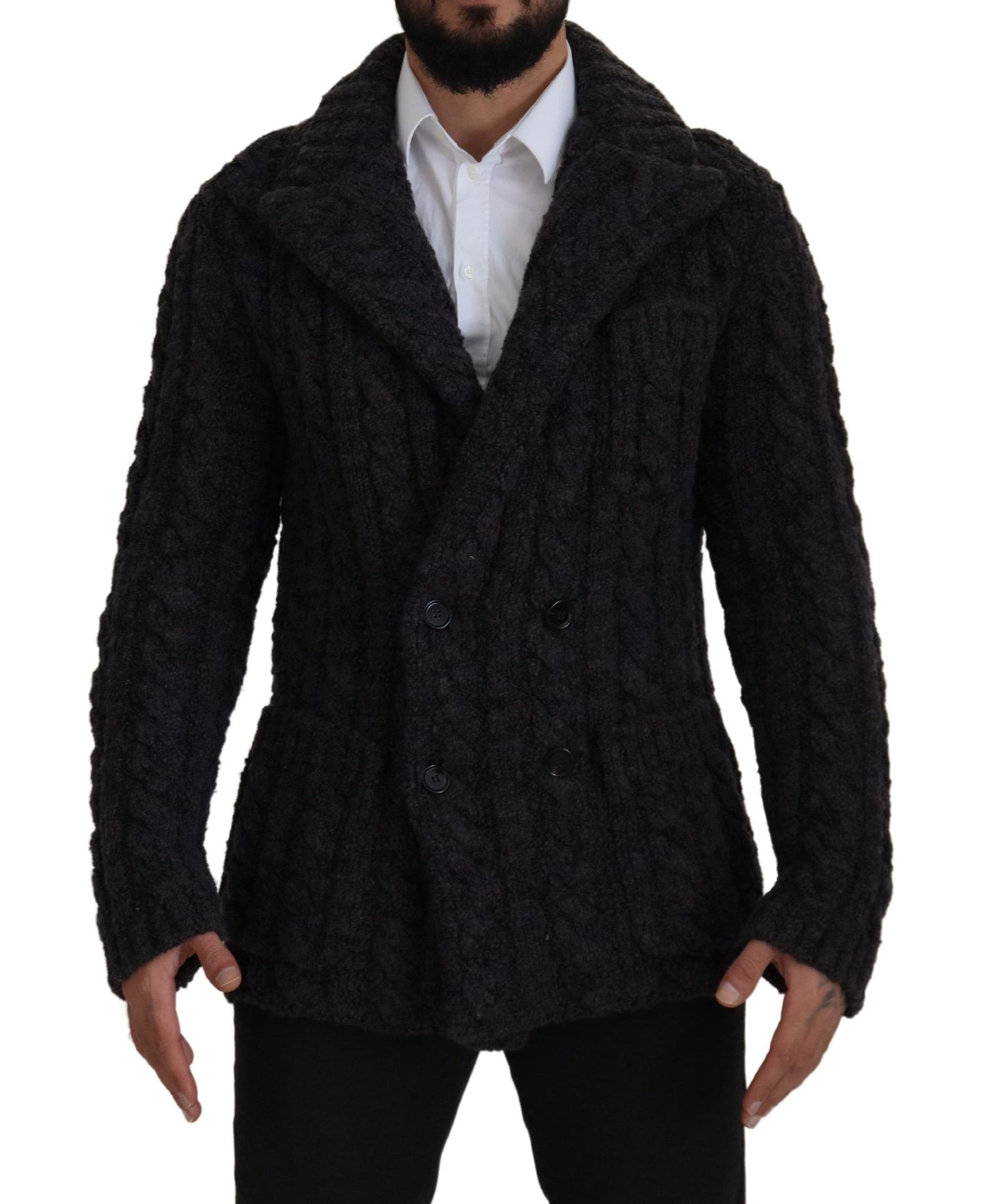  - Elegant Double-Breasted Wool-Cashmere Coat