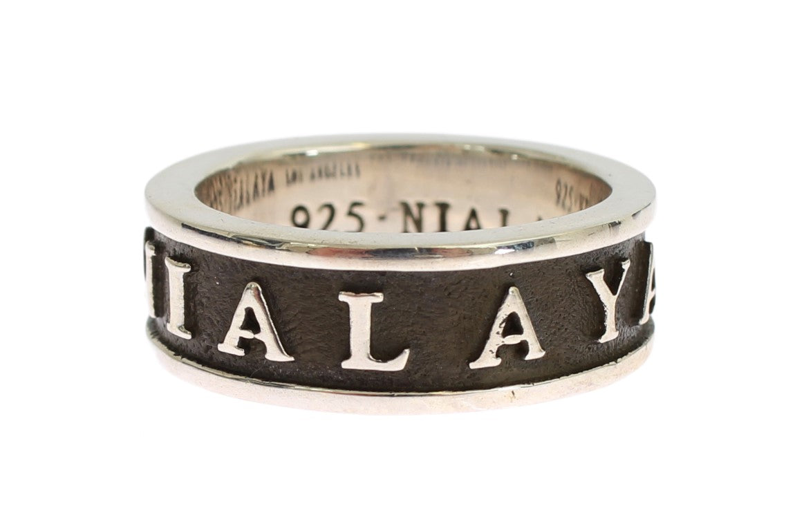  - Silver and Black Men's Sterling Ring