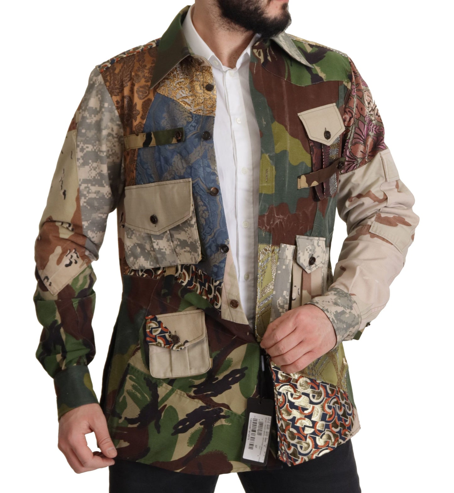  - Patchwork Camouflage Casual Shirt