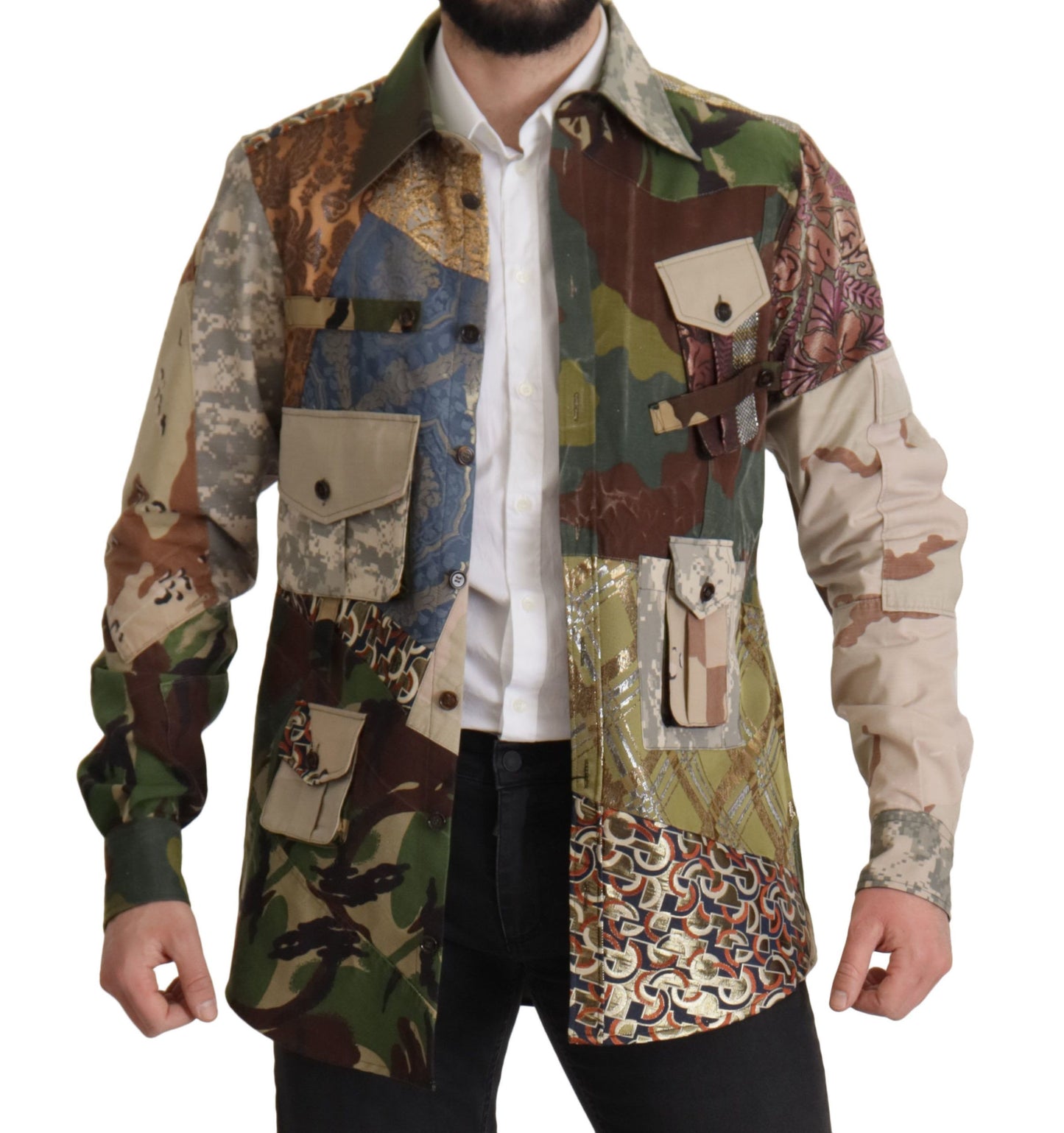  - Patchwork Camouflage Casual Shirt