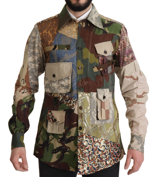  - Patchwork Camouflage Casual Shirt