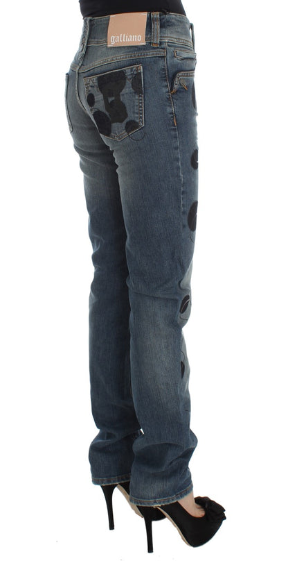  - Chic Slim Fit Bootcut Jeans in Blue Wash