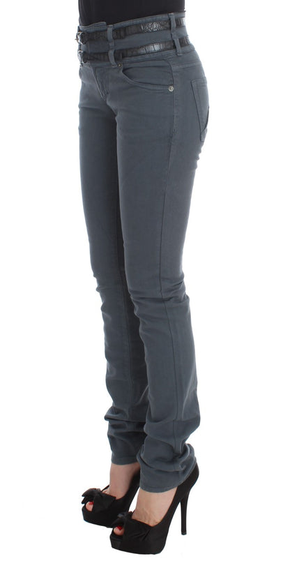  - Sleek Slim Fit Italian Jeans in Chic Blue