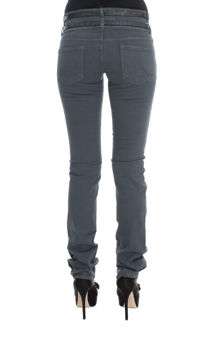  - Sleek Slim Fit Italian Jeans in Chic Blue