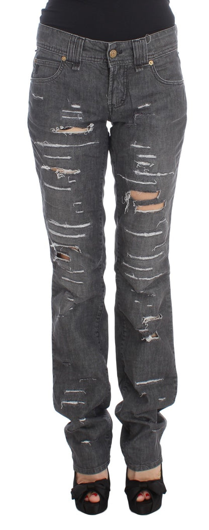  - Chic Gray Wash Straight Fit Jeans