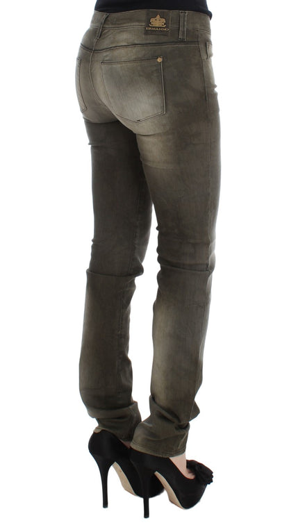  - Chic Gray Slim Fit Italian Denim