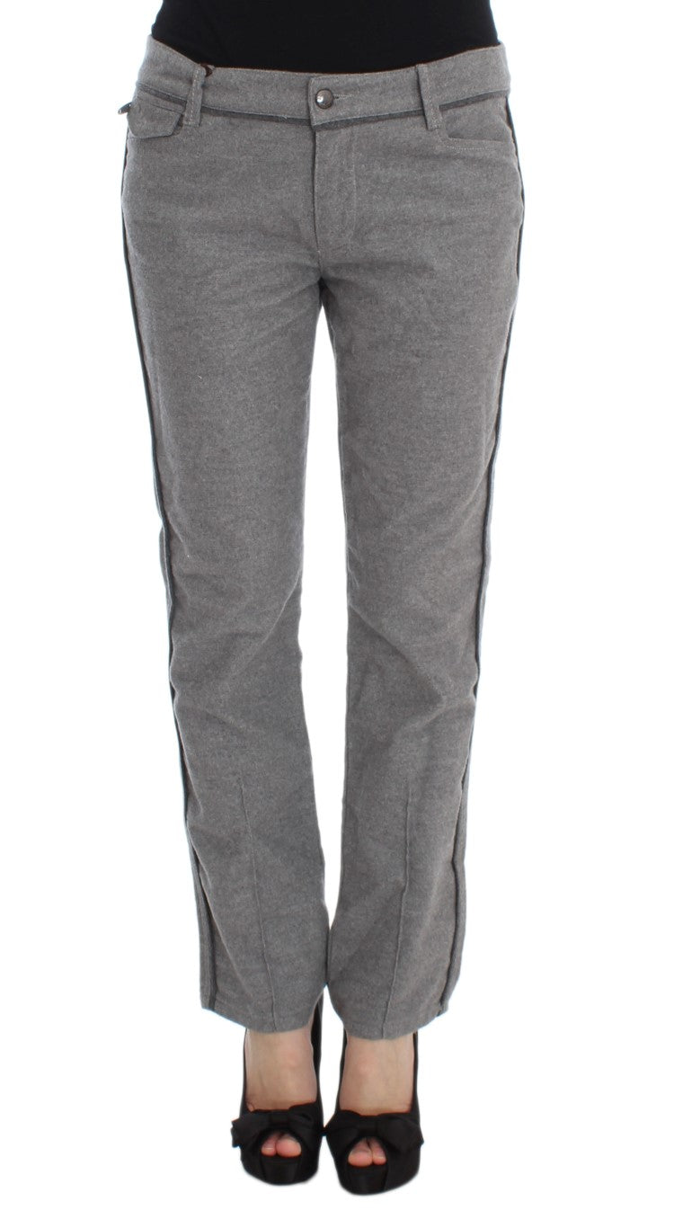  - Chic Gray Casual Cotton Pants