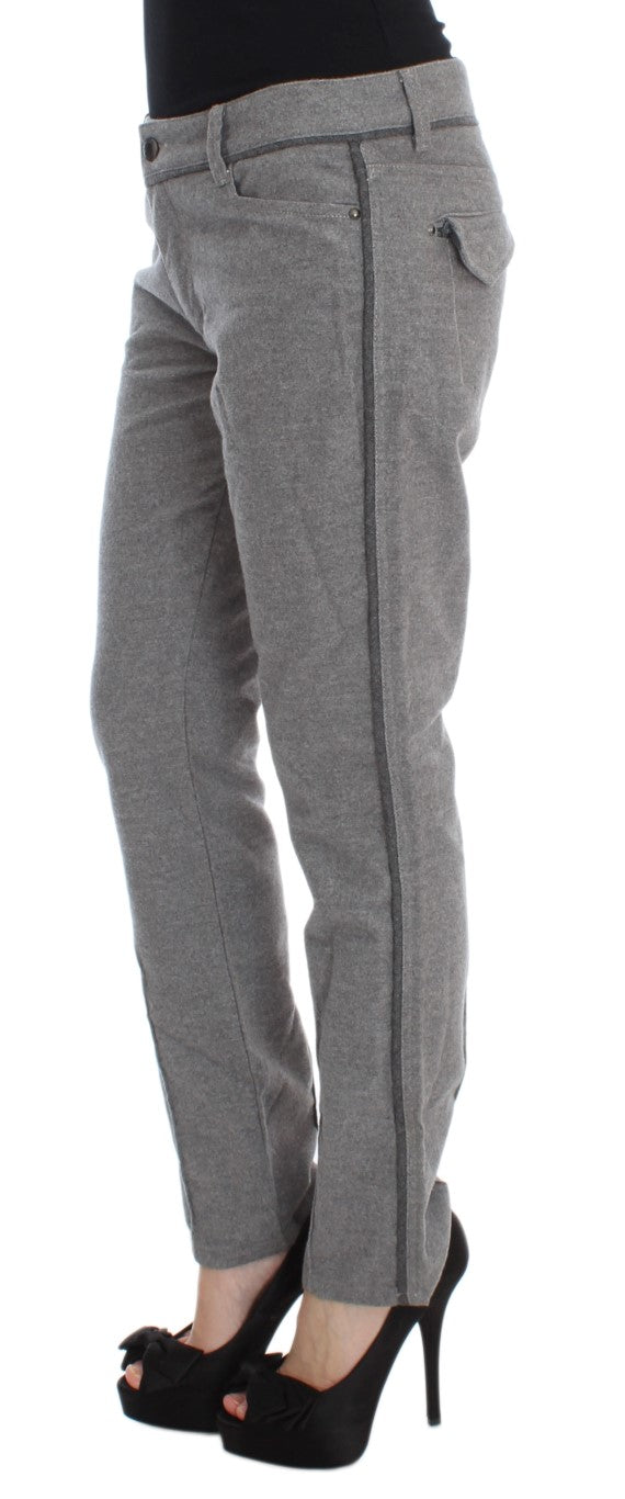  - Chic Gray Casual Cotton Pants