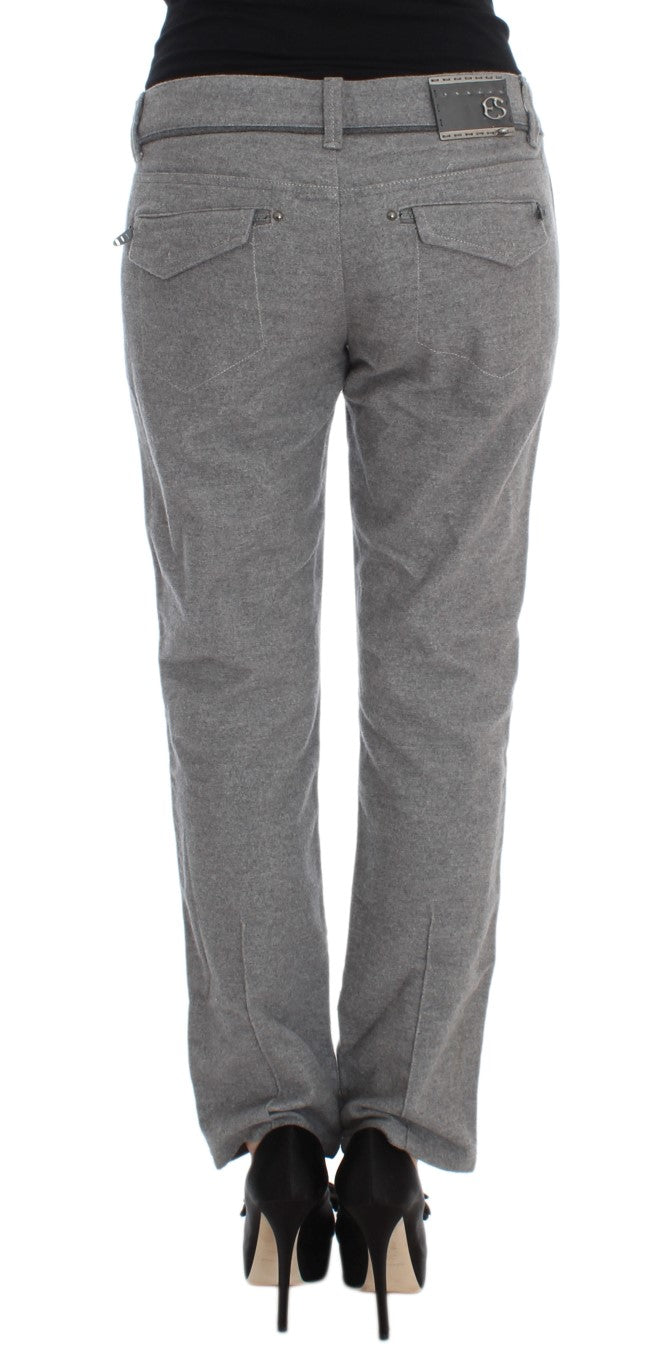  - Chic Gray Casual Cotton Pants