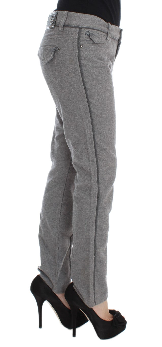  - Chic Gray Casual Cotton Pants