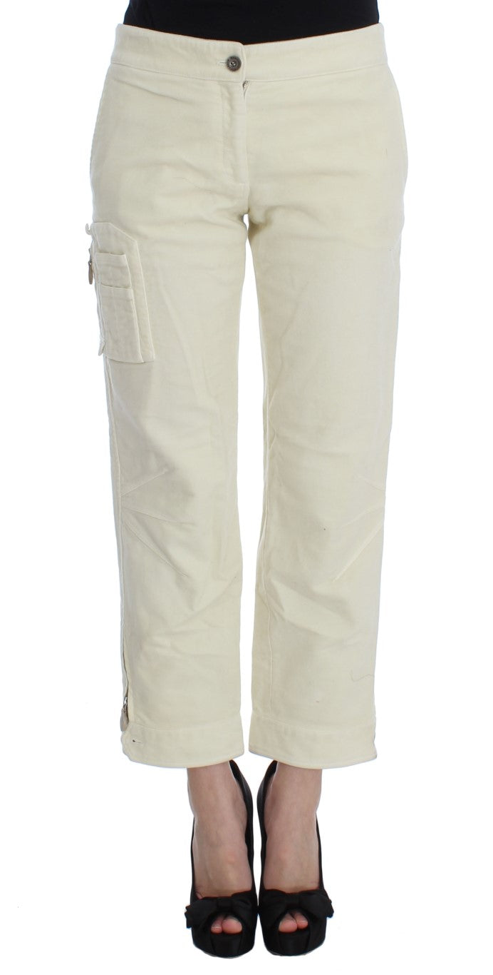  - Beige Capri Cropped Chic Pants