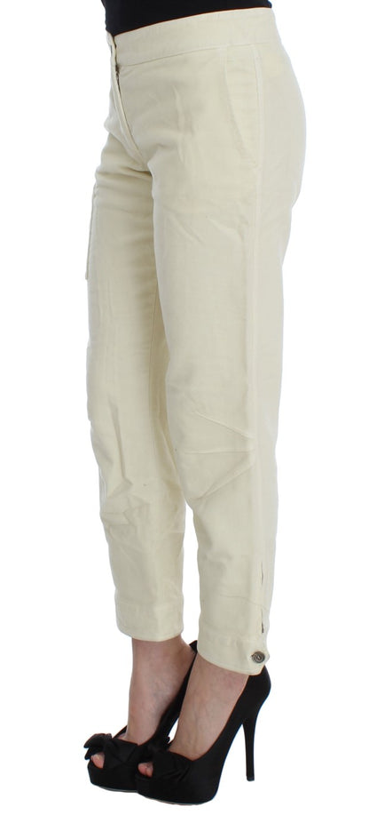  - Beige Capri Cropped Chic Pants