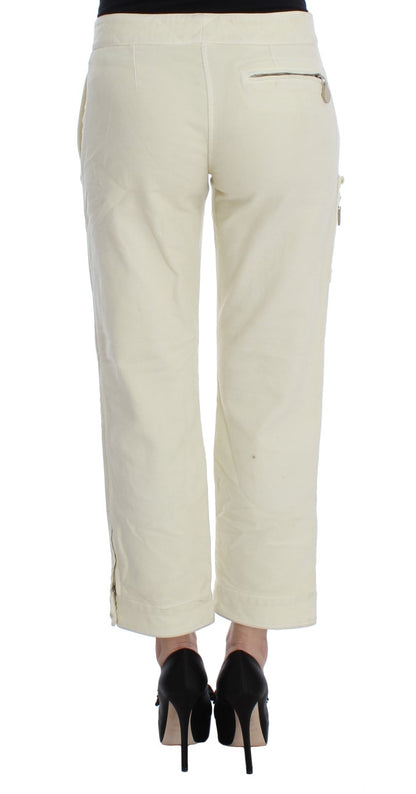  - Beige Capri Cropped Chic Pants