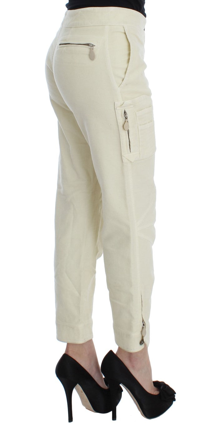  - Beige Capri Cropped Chic Pants