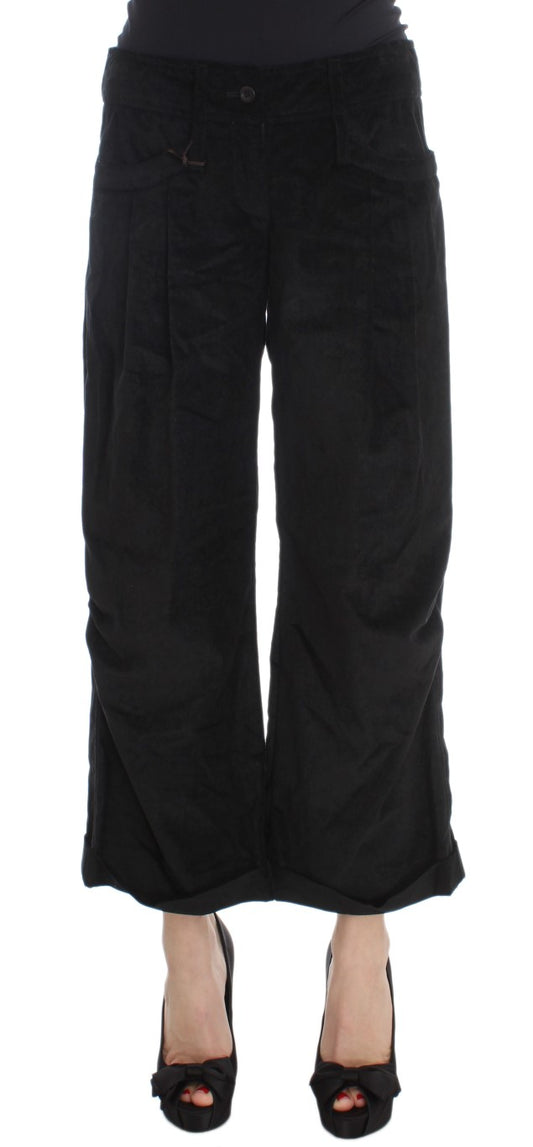  - Chic Black Wide Leg Cotton Jeans