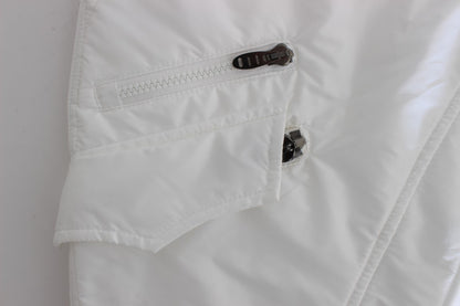  - Chic White Nylon Cargo Pants by Italian Designer