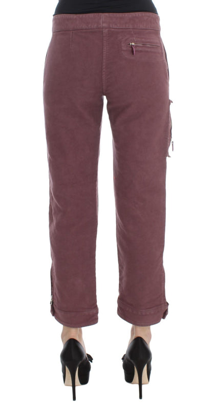  - Chic Bordeaux Capri Cropped Cargo Pants