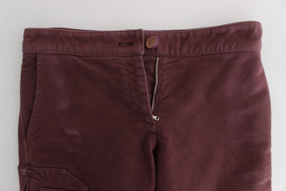  - Chic Bordeaux Capri Cropped Cargo Pants