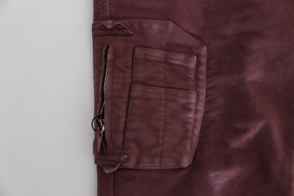  - Chic Bordeaux Capri Cropped Cargo Pants