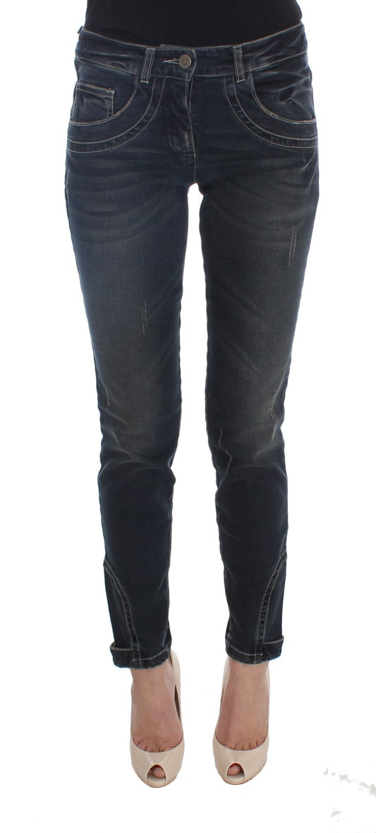  - Chic Blue Slim Fit Italian Jeans