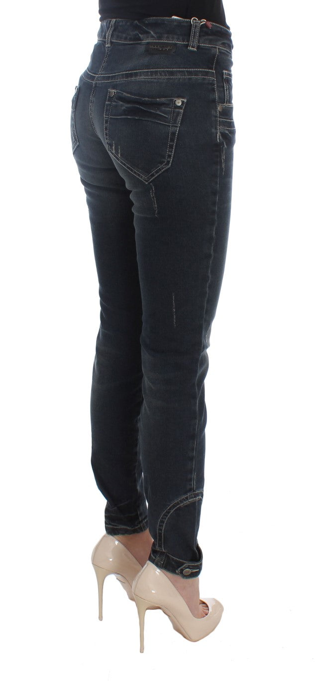  - Chic Blue Slim Fit Italian Jeans