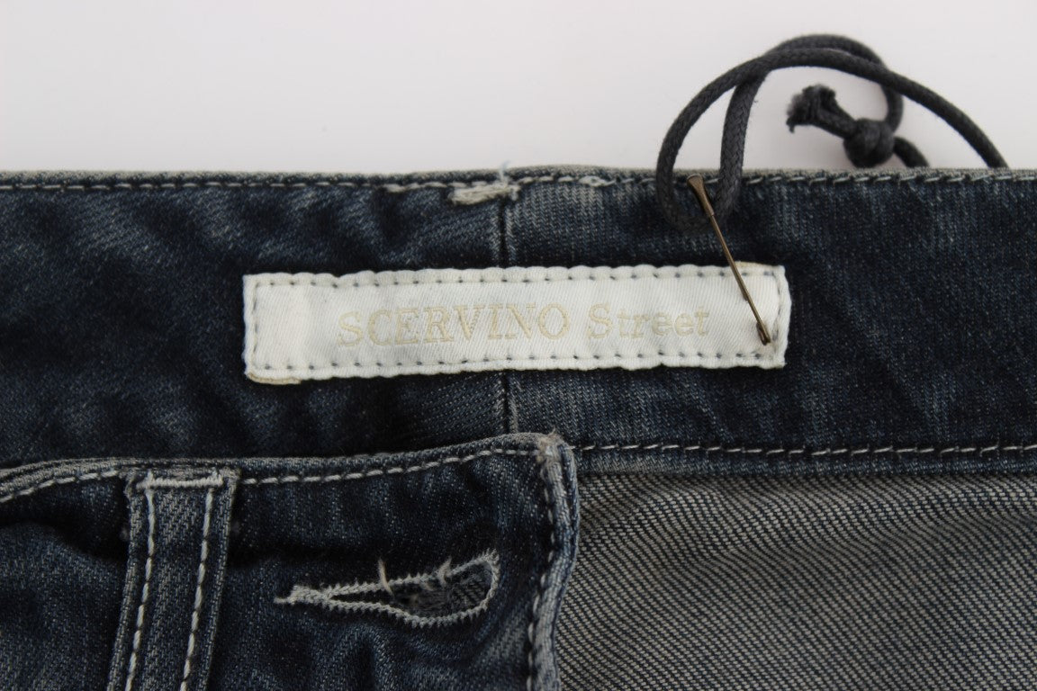 Chic Blue Slim Fit Italian Jeans