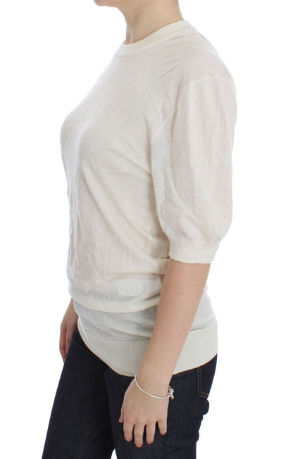  - Elegant White Cashmere Sweater