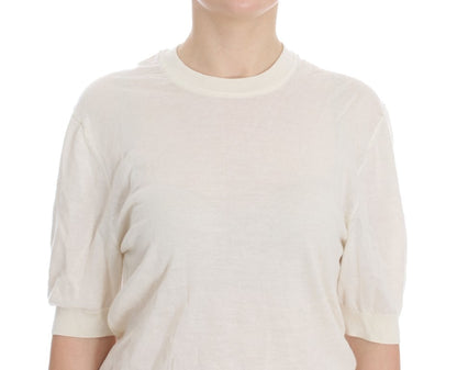  - Elegant White Cashmere Sweater