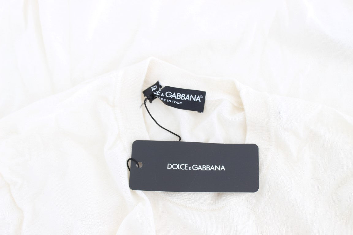  - Elegant White Cashmere Sweater