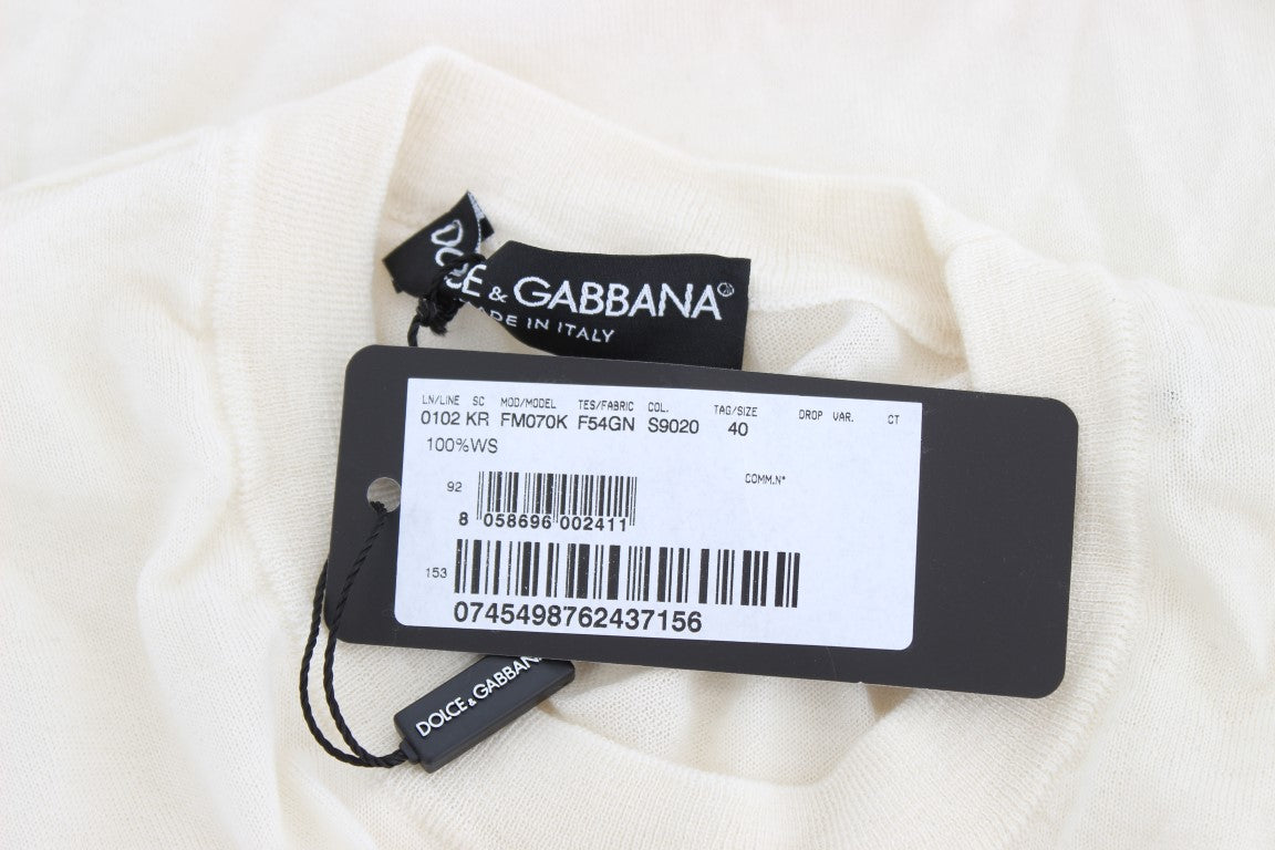  - Elegant White Cashmere Sweater