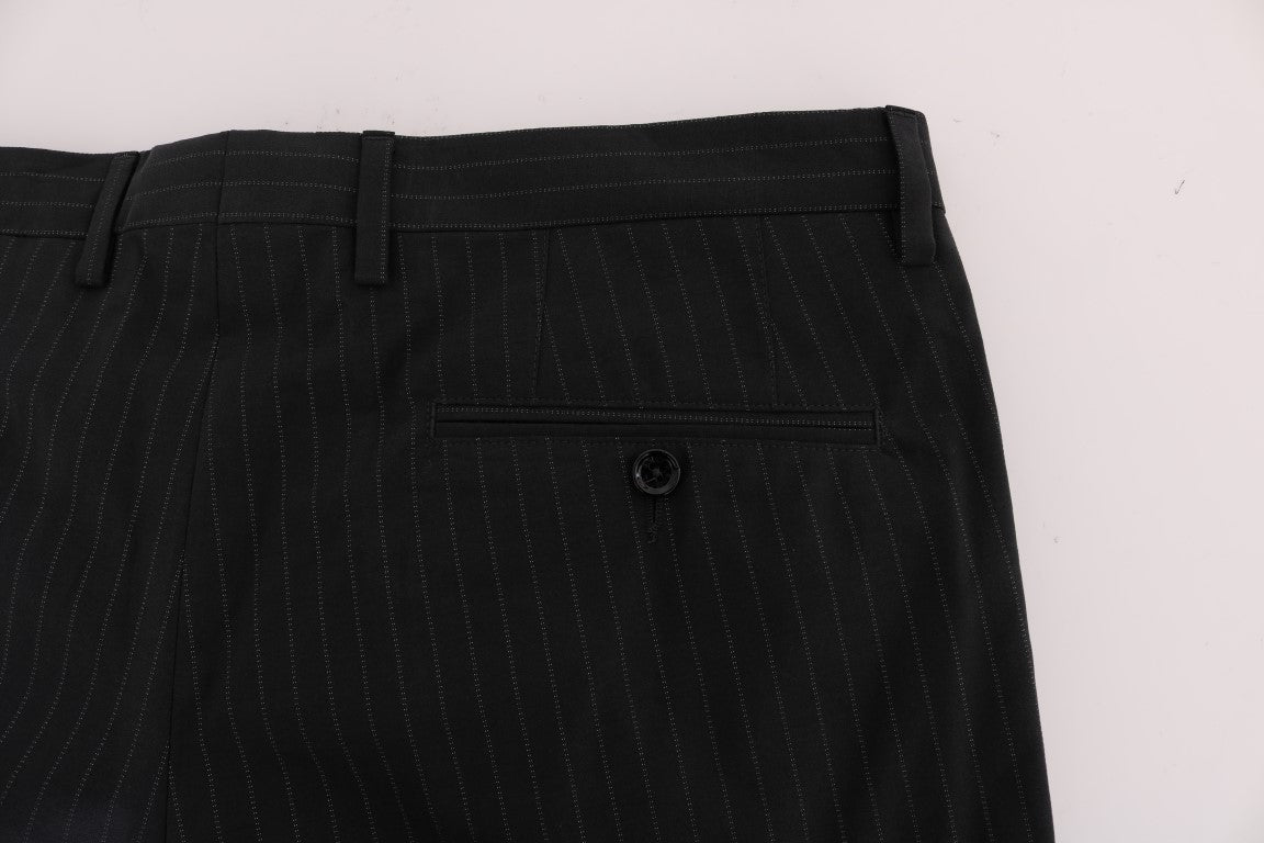 Elegant Striped Straight Fit Dress Trousers - The Luxe Alliance