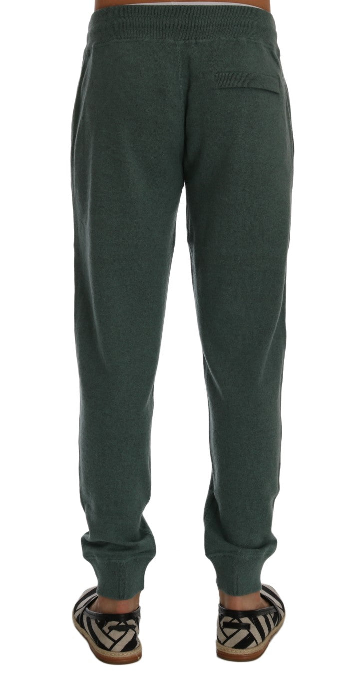  - Elegant Green Cashmere Sport Pants