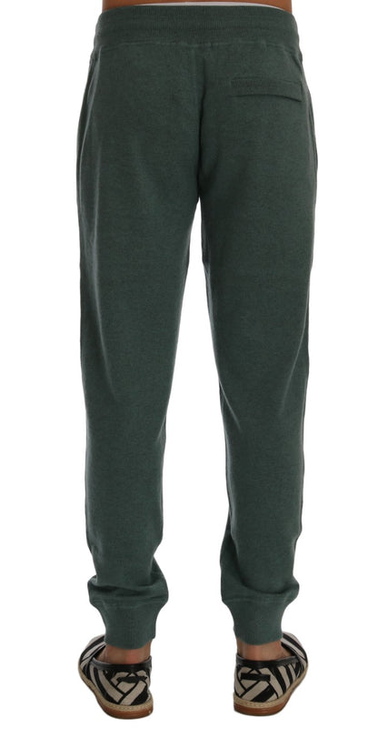  - Elegant Green Cashmere Sport Pants