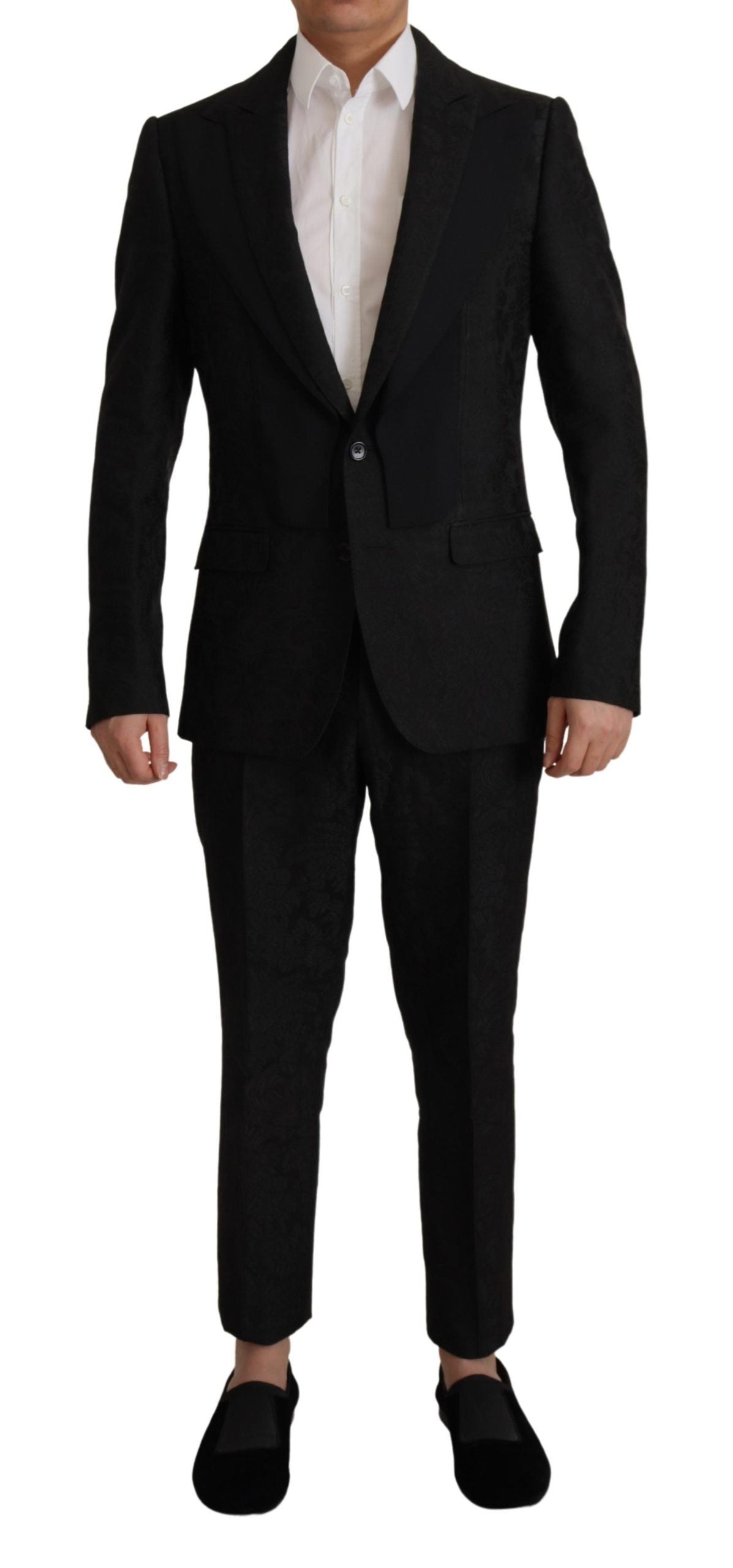  - Elegant Black Two-Piece Martini Suit